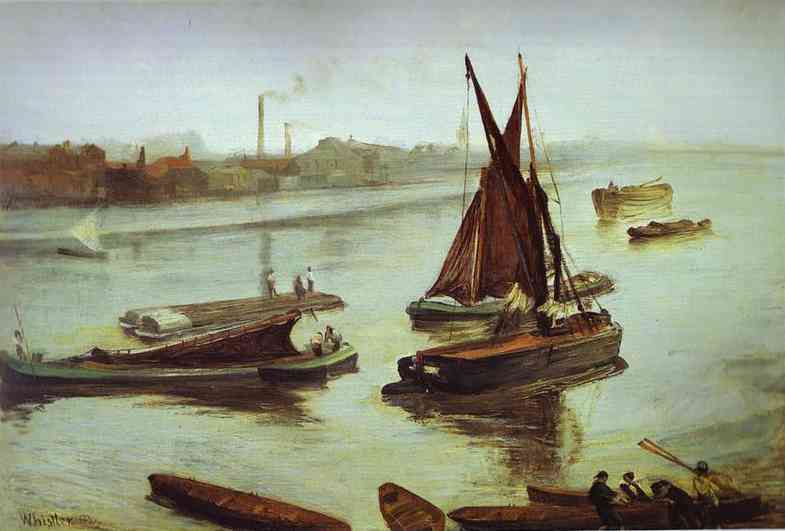 Grey And Silver, Old Battersea Beach — James Abbott Mcneill Whistler