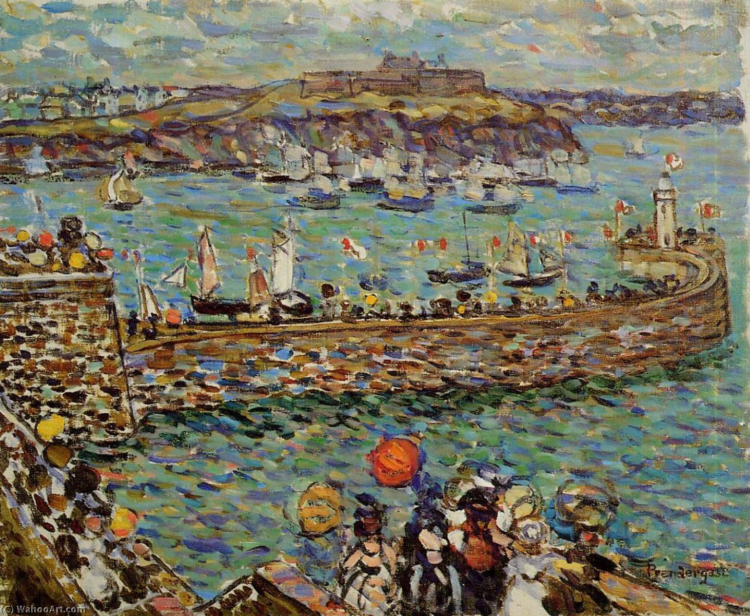Lighthouse At St. Malo — Maurice Brazil Prendergast