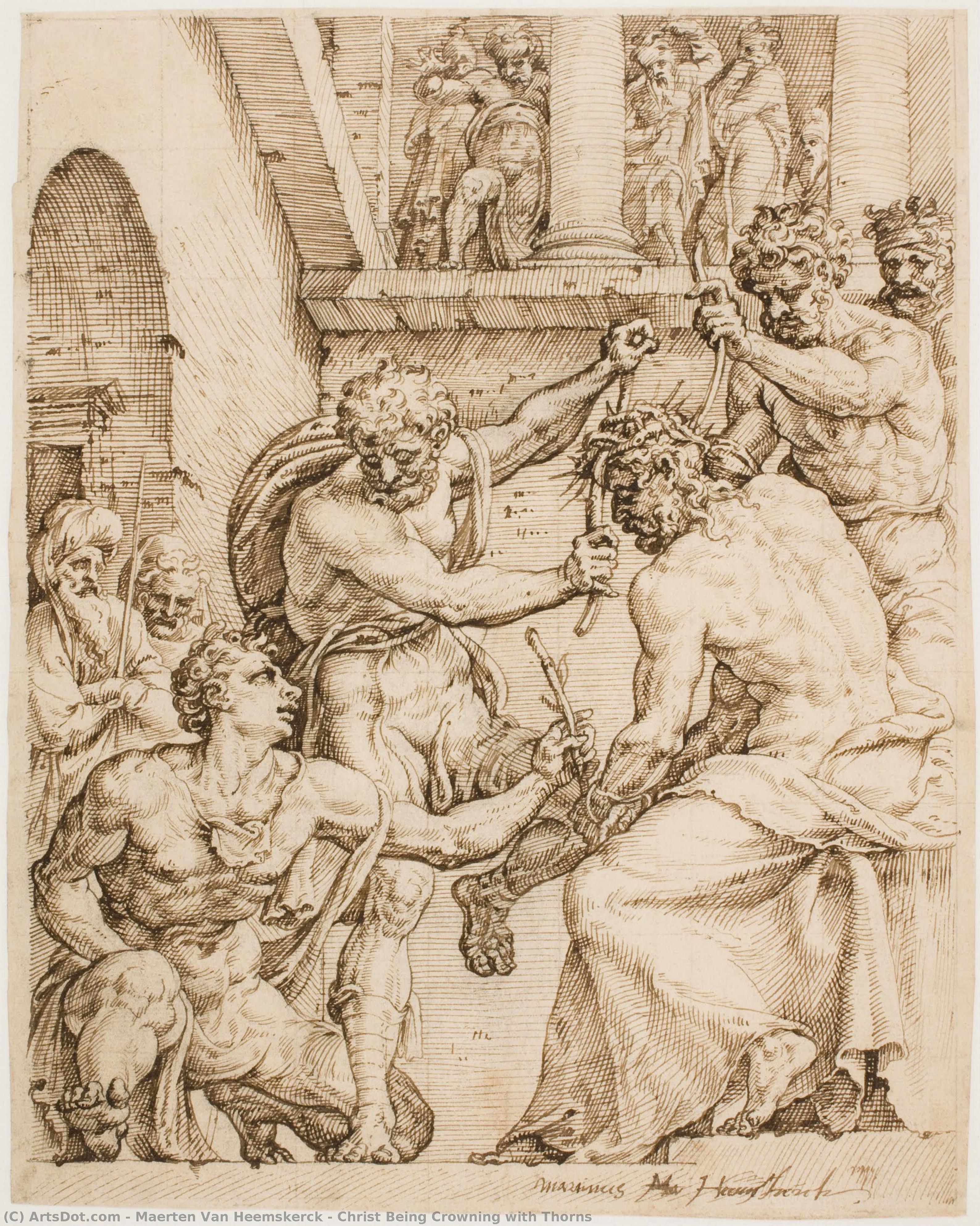 Christ Being Crowning With Thorns — Maerten Van Heemskerck