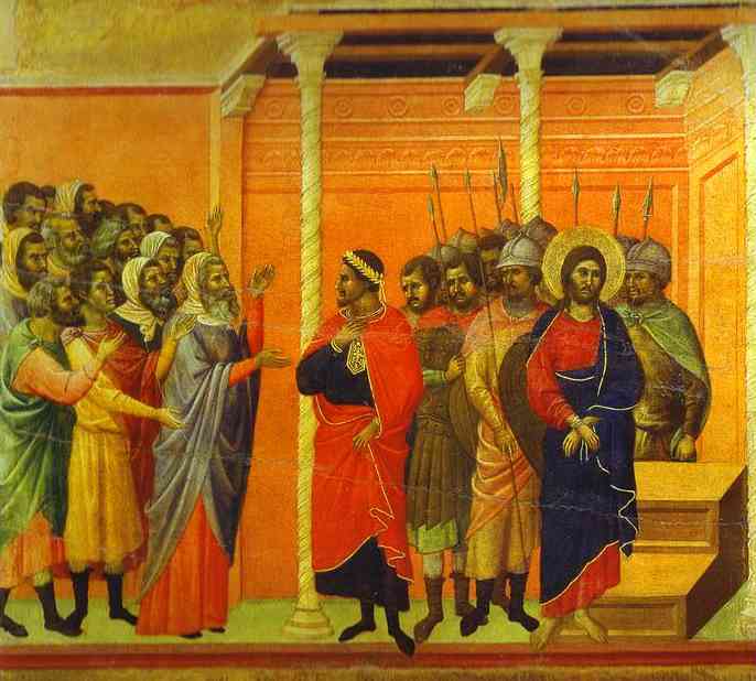 Maestó (back, Central Panel), Jesus Accused By The Pharisees — Duccio Di Buoninsegna