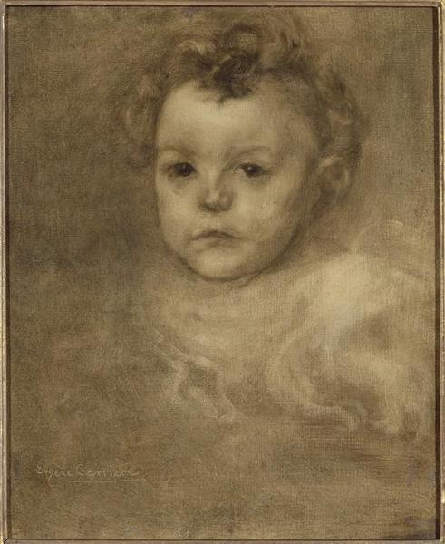 Portrait De La Petite Caplain — Eugène Anatole Carrière