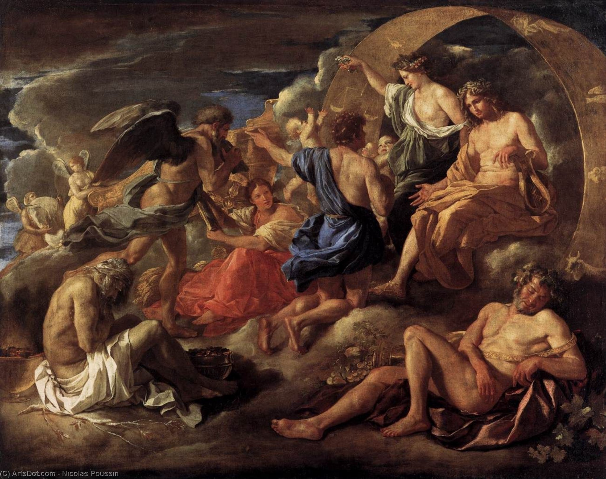 Helios And Phaeton With Saturn And The Four Seasons — Nicolas Poussin