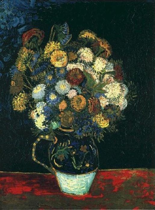 Still Life Vase With Zinnias — Vincent Willem Van Gogh