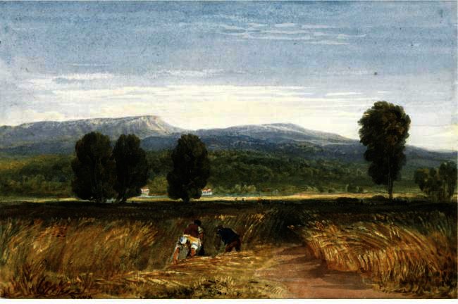 Harvesters In A Welsh Valley — David Cox