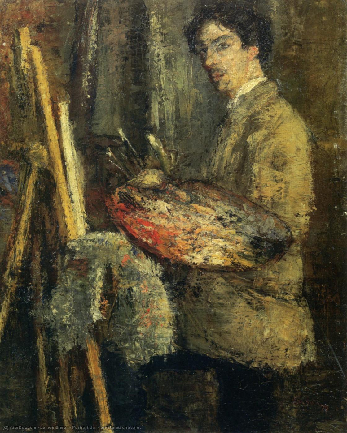 Portrait De L' Artiste Au Chevalet — James Ensor