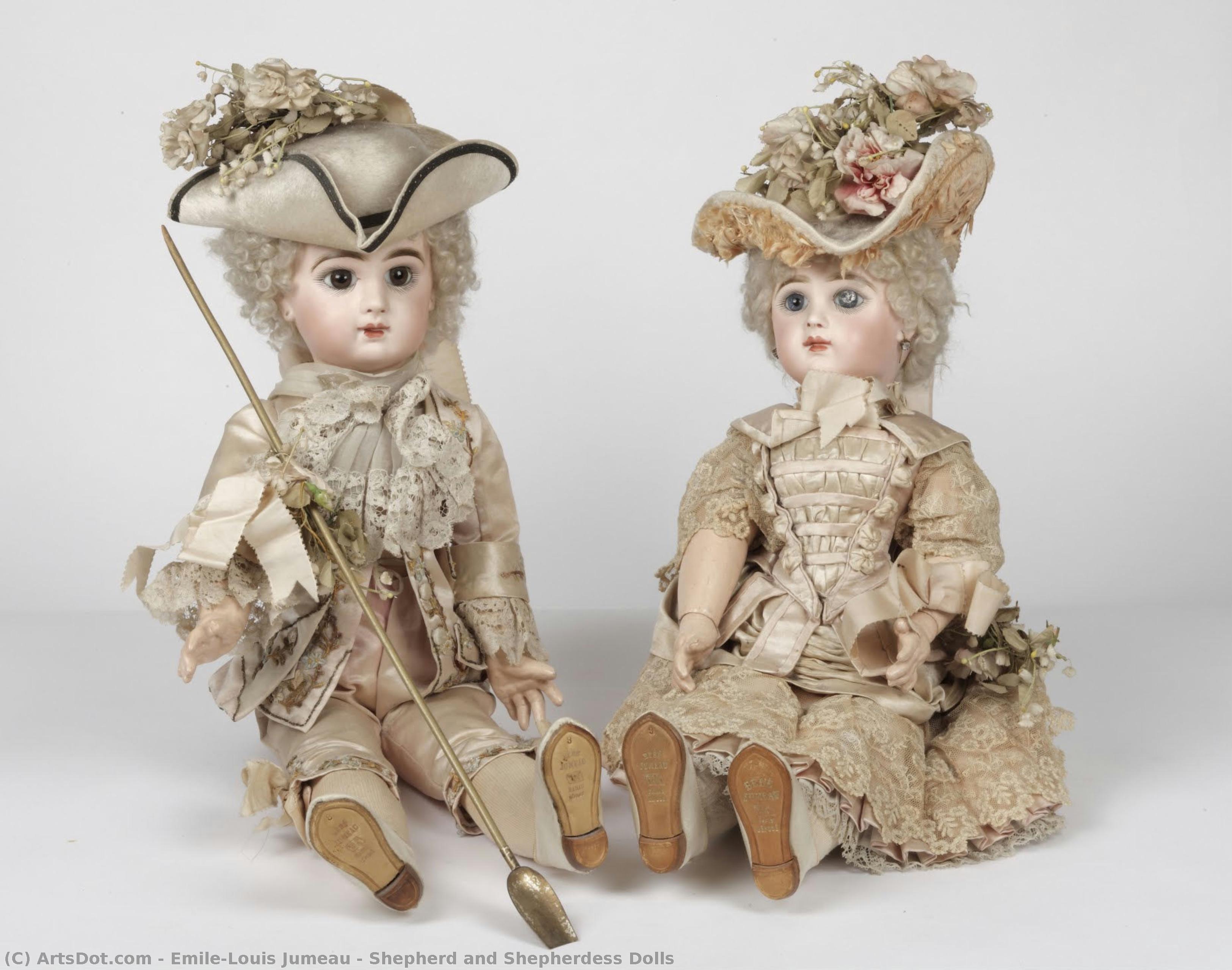 Shepherd And Shepherdess Dolls — Emile-louis Jumeau