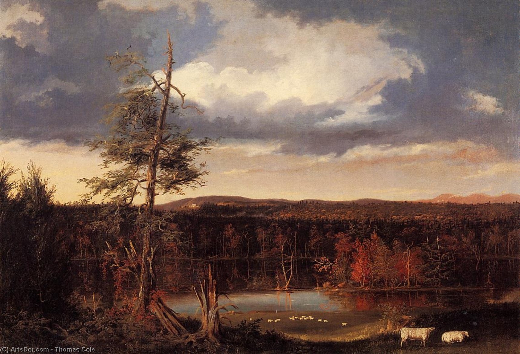 Landscape, The Seat Of Mr. Featherstonhaugh In The Distance — Thomas Cole