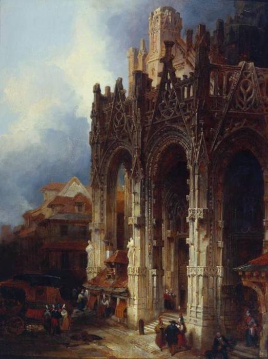 The Porch Of St Maclou, Rouen — David Roberts