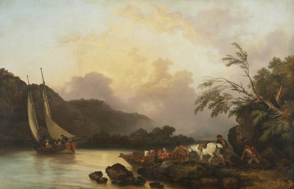 Belle Isle, Windermere, In A Calm — Philip James De Loutherbourg