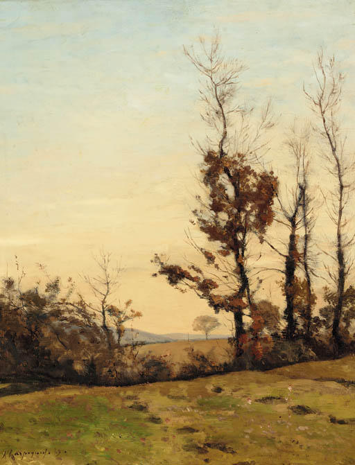 An Autumn Sunset — Henri-joseph Harpignies
