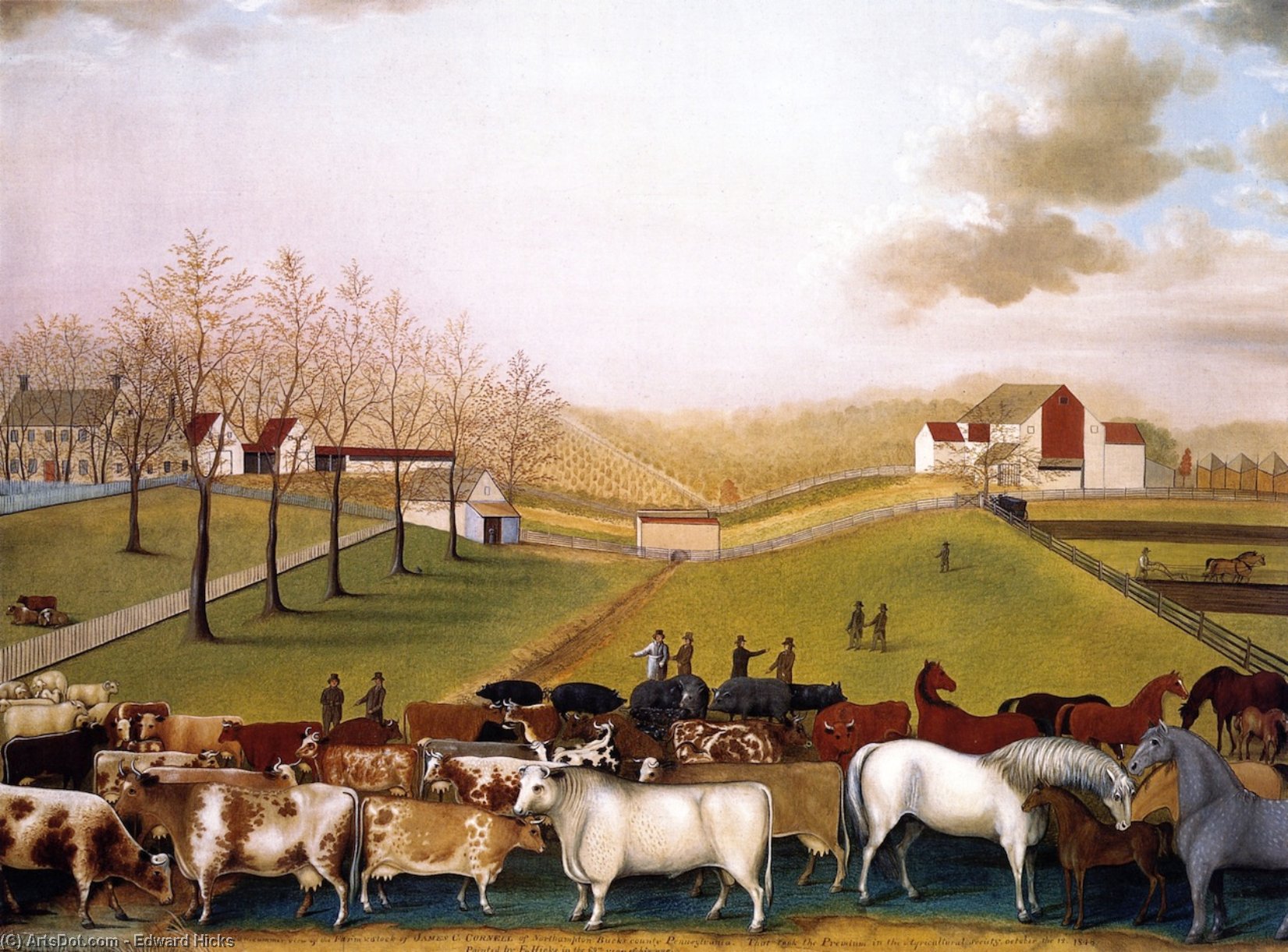 Eine Herbstliche Aussicht Auf Das Bauernхозяйstvo Von James C. Cornell — Edward Hicks