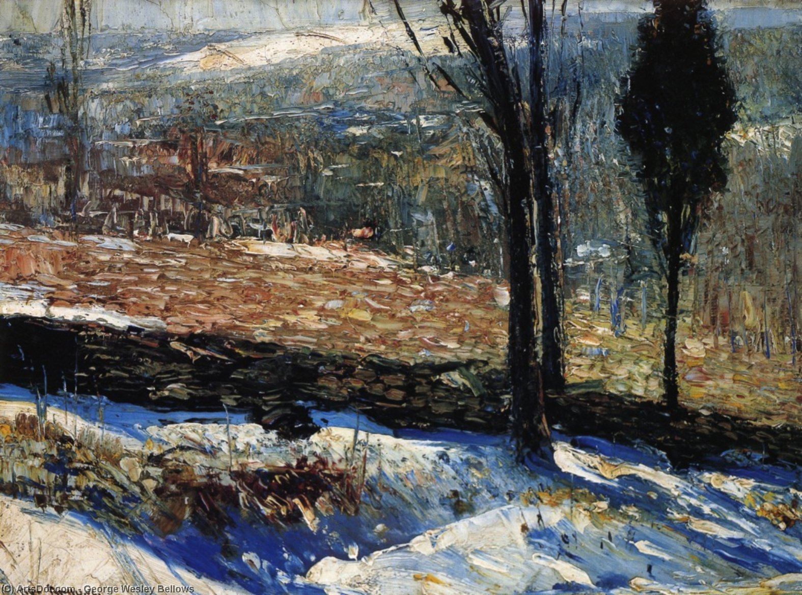 The Stone Fence — George Wesley Bellows