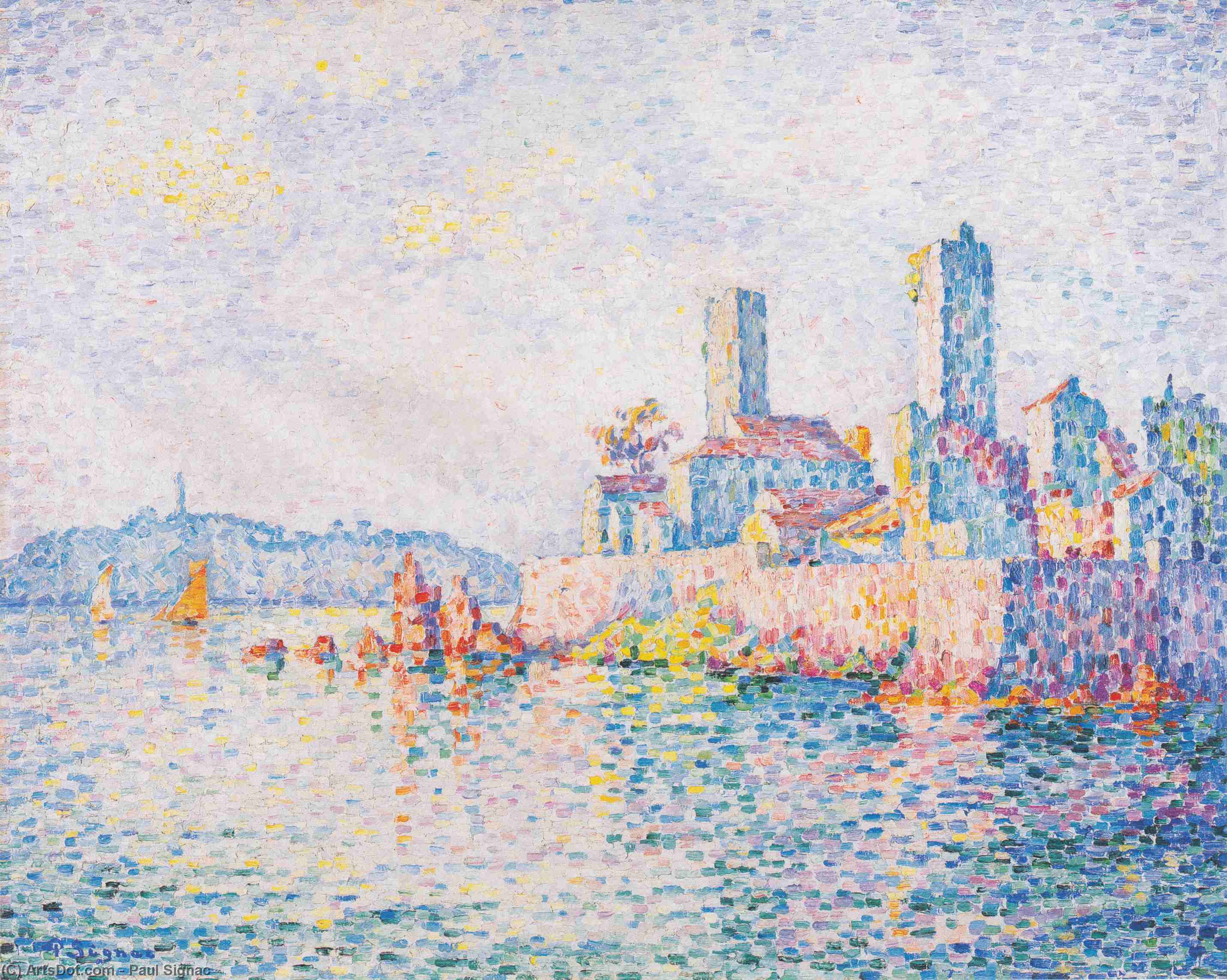 Antibes, The Towers — Paul Signac
