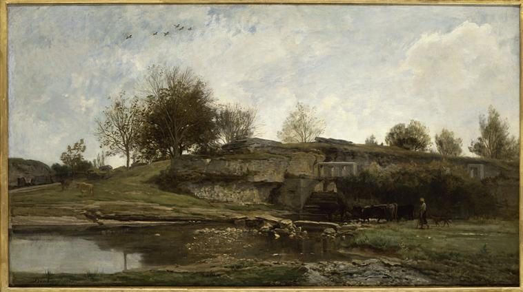 Ecluse Dans La Vallee D'optevoz (isere) — Charles-françois Daubigny