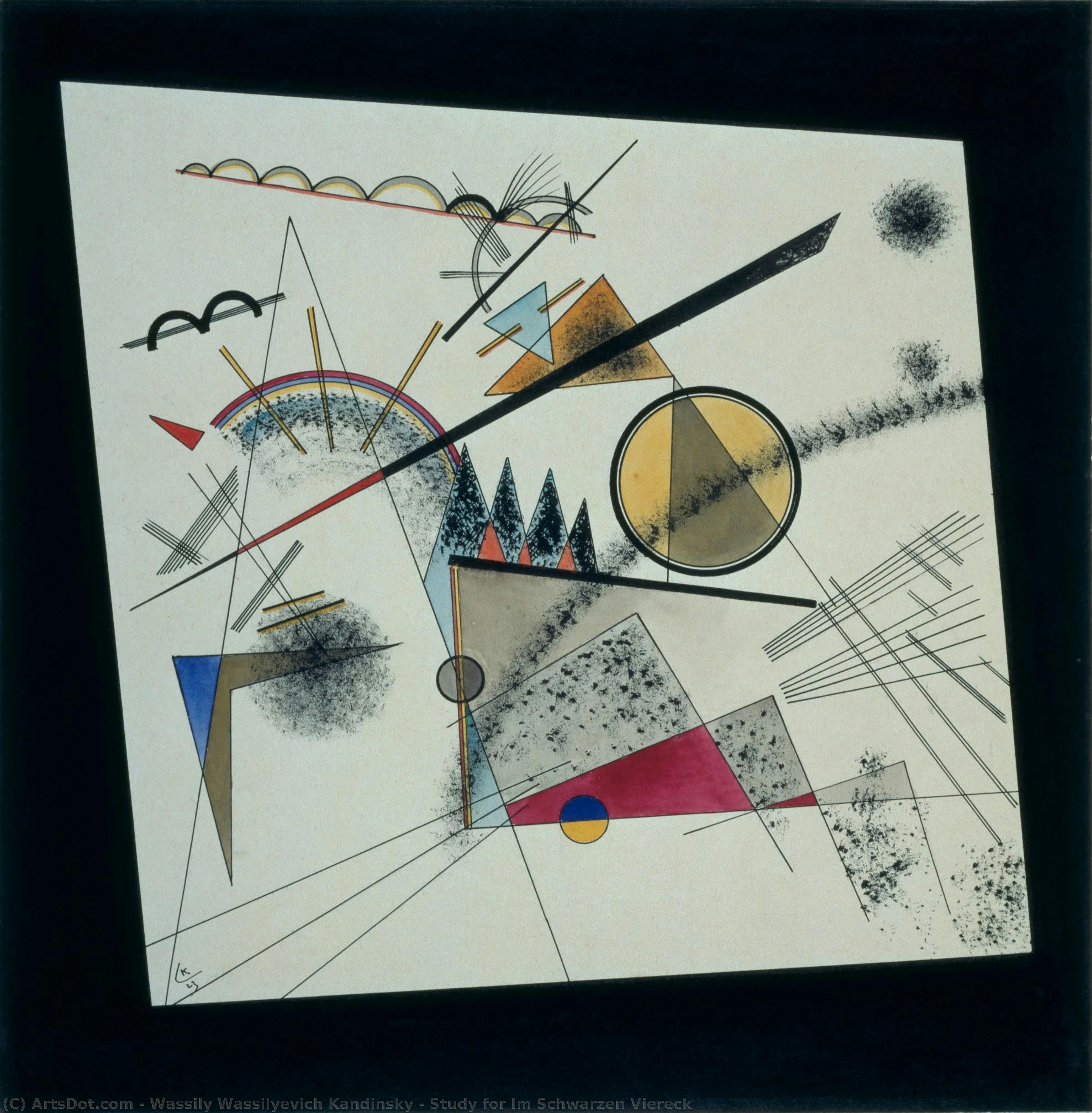 Study For Im Schwarzen Viereck — Wassily Wassilyevich Kandinsky