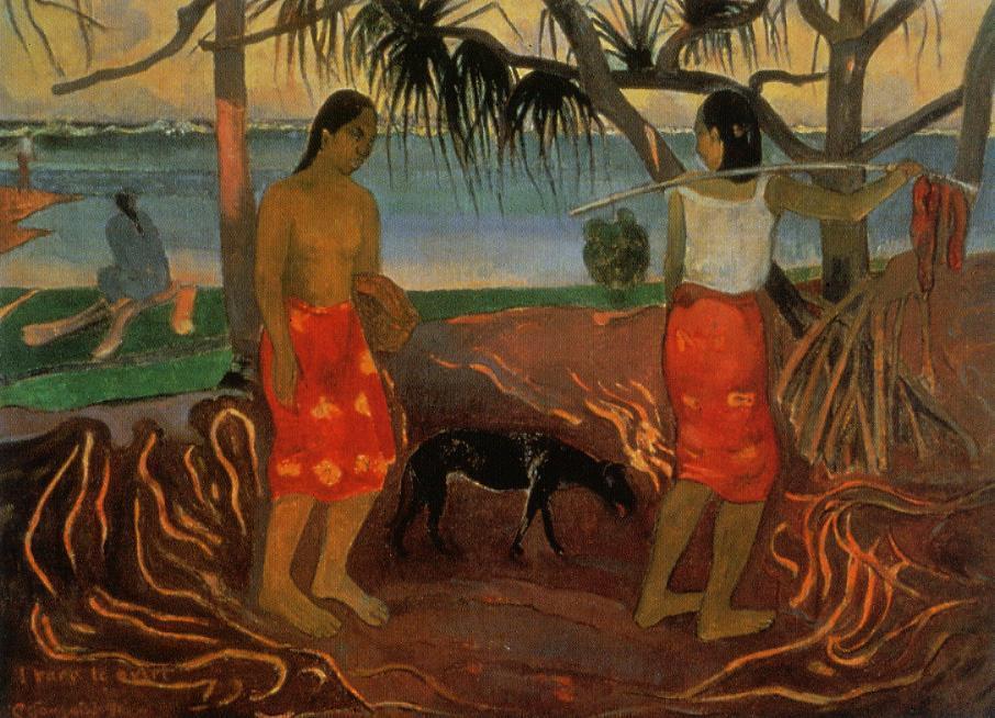 I Rara Te Oviri (also Known As Beneath The Pandanus Tree) — Eugène Henri Paul Gauguin