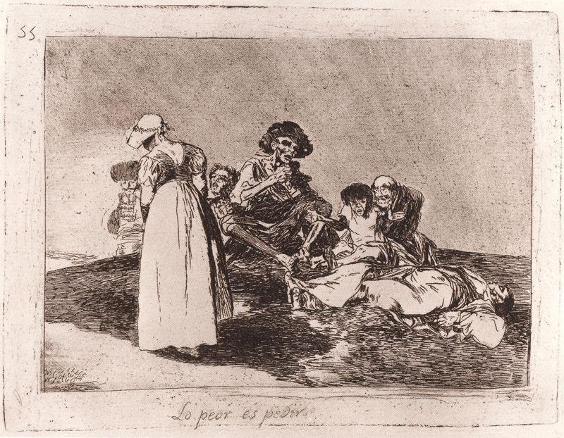 Lo Peor Es Pedir 1 — Francisco José De Goya Y Lucientes