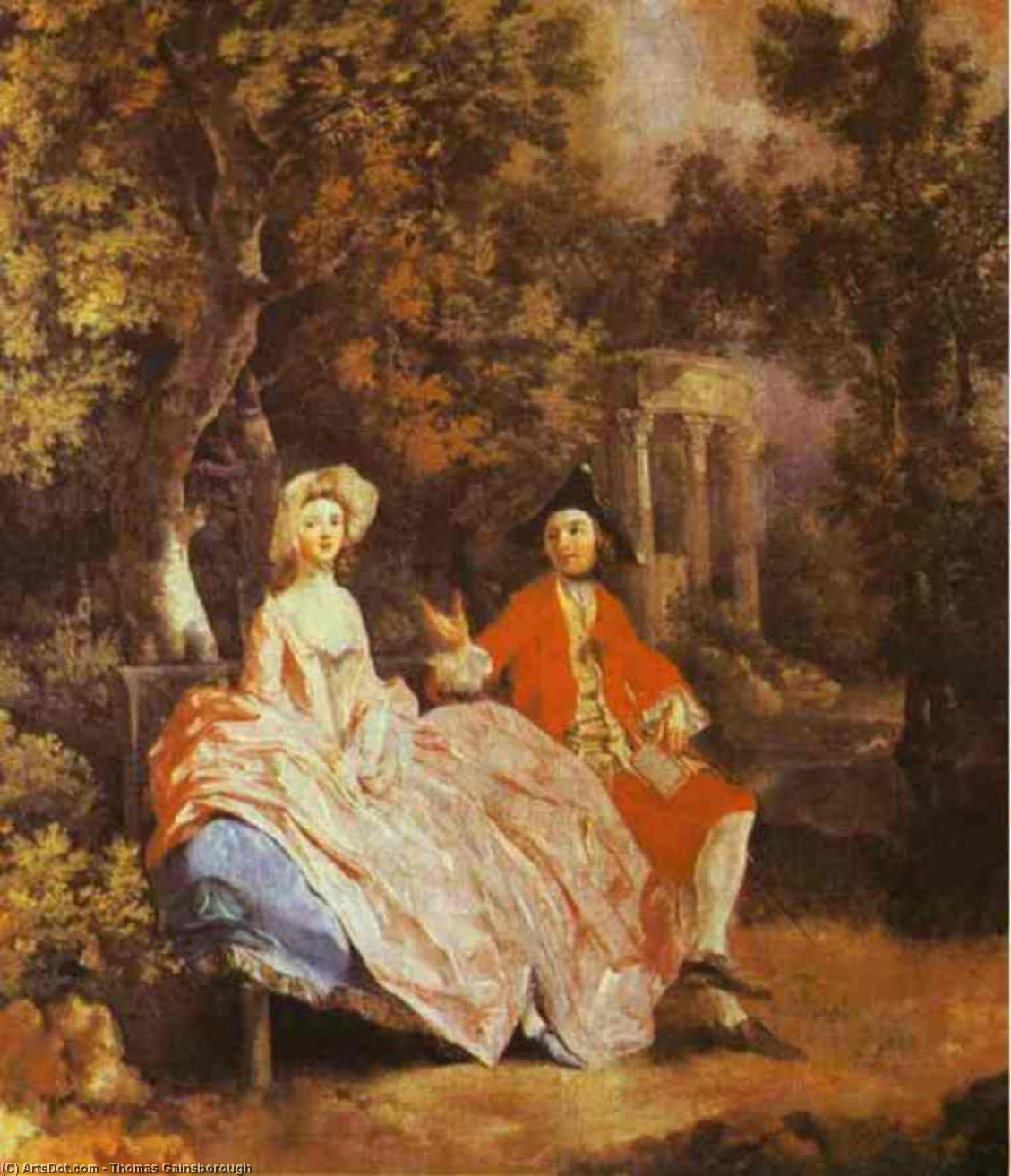 Autorretrato Con Su Esposa, Margaret (probablemente) — Thomas Gainsborough