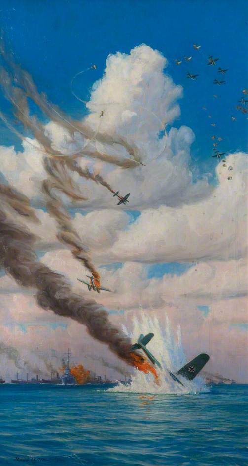 Air And Naval Battle Off Spurn Head — Harold Wyllie