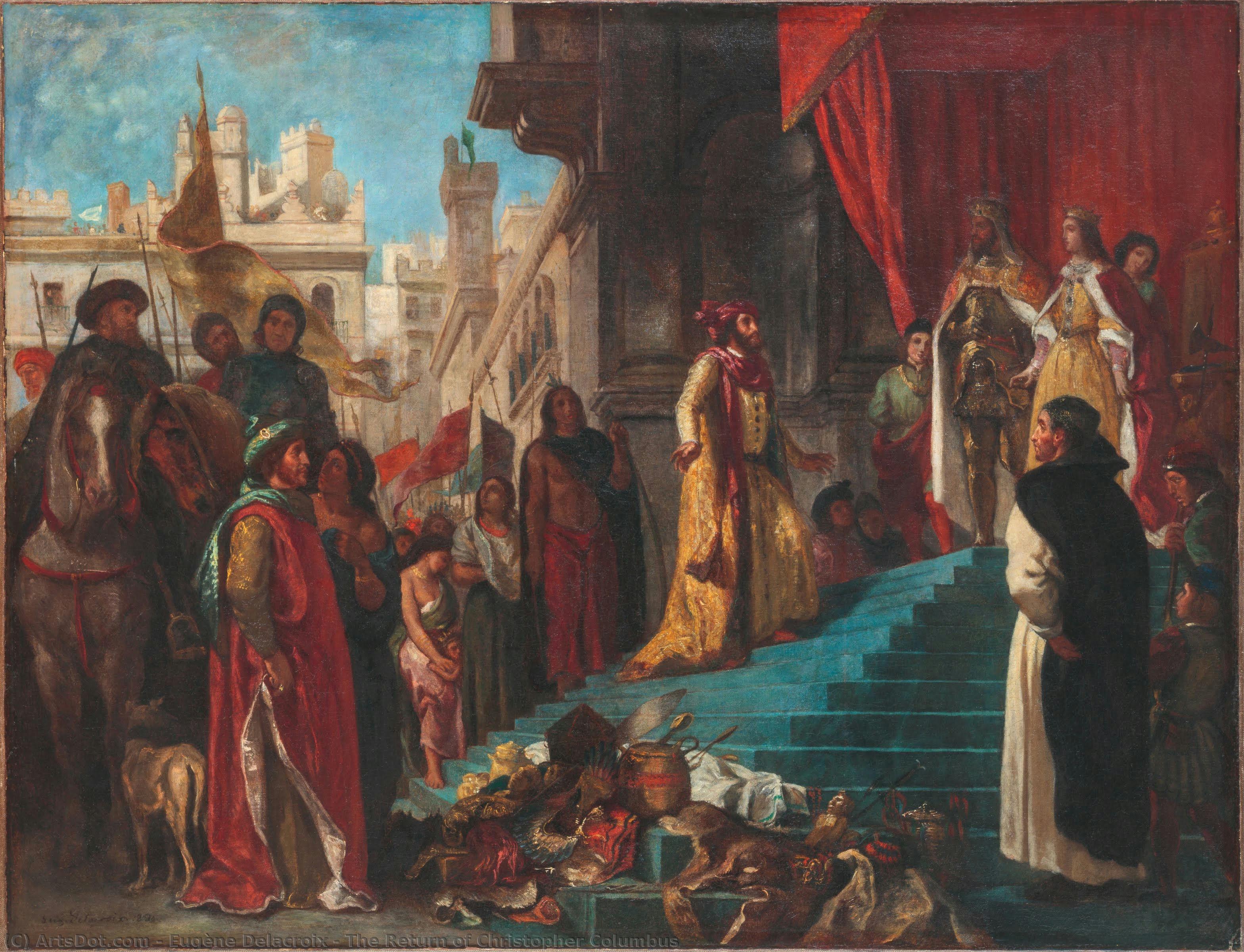 The Return Of Christopher Columbus — Eugène Delacroix