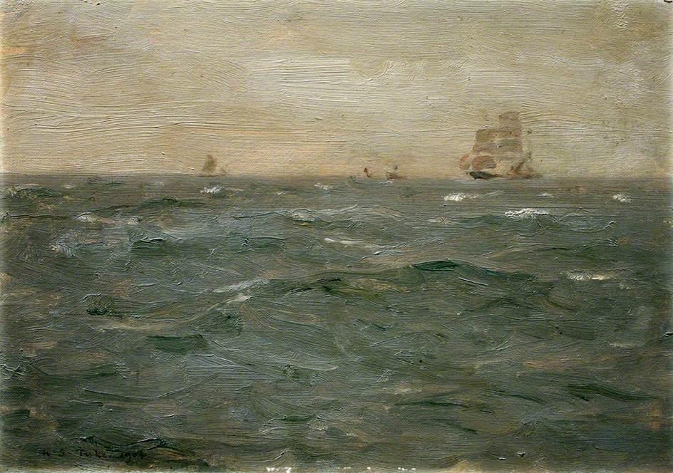 Seascape With Sailing Craft — Henry Scott Tuke