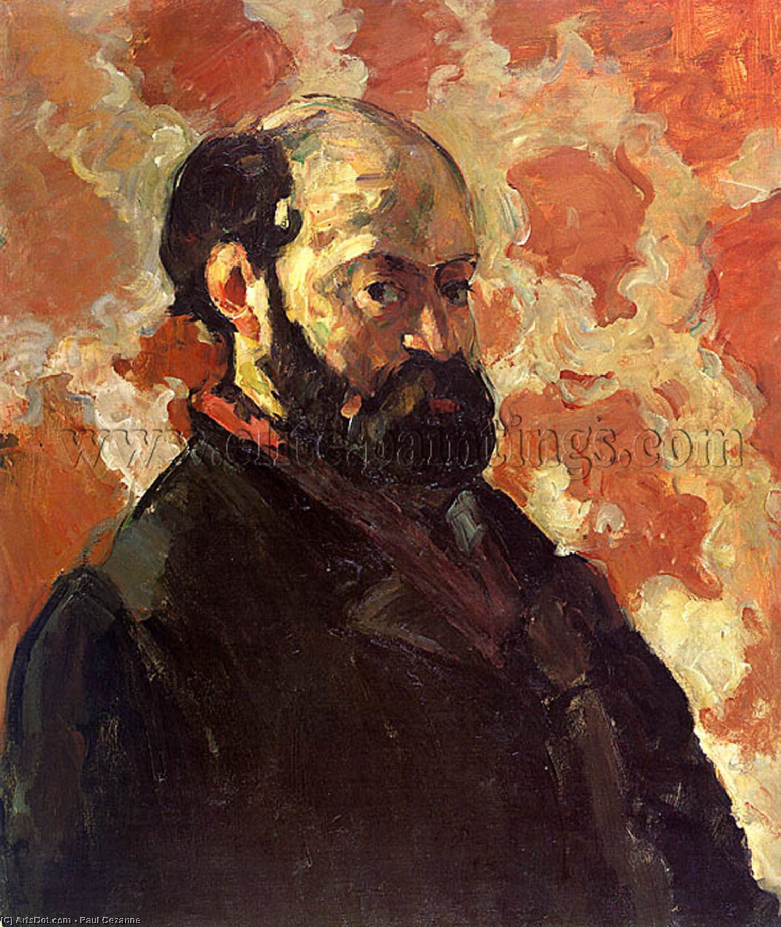 Self-portrait On A Rose Background, Galerie — Paul Cézanne