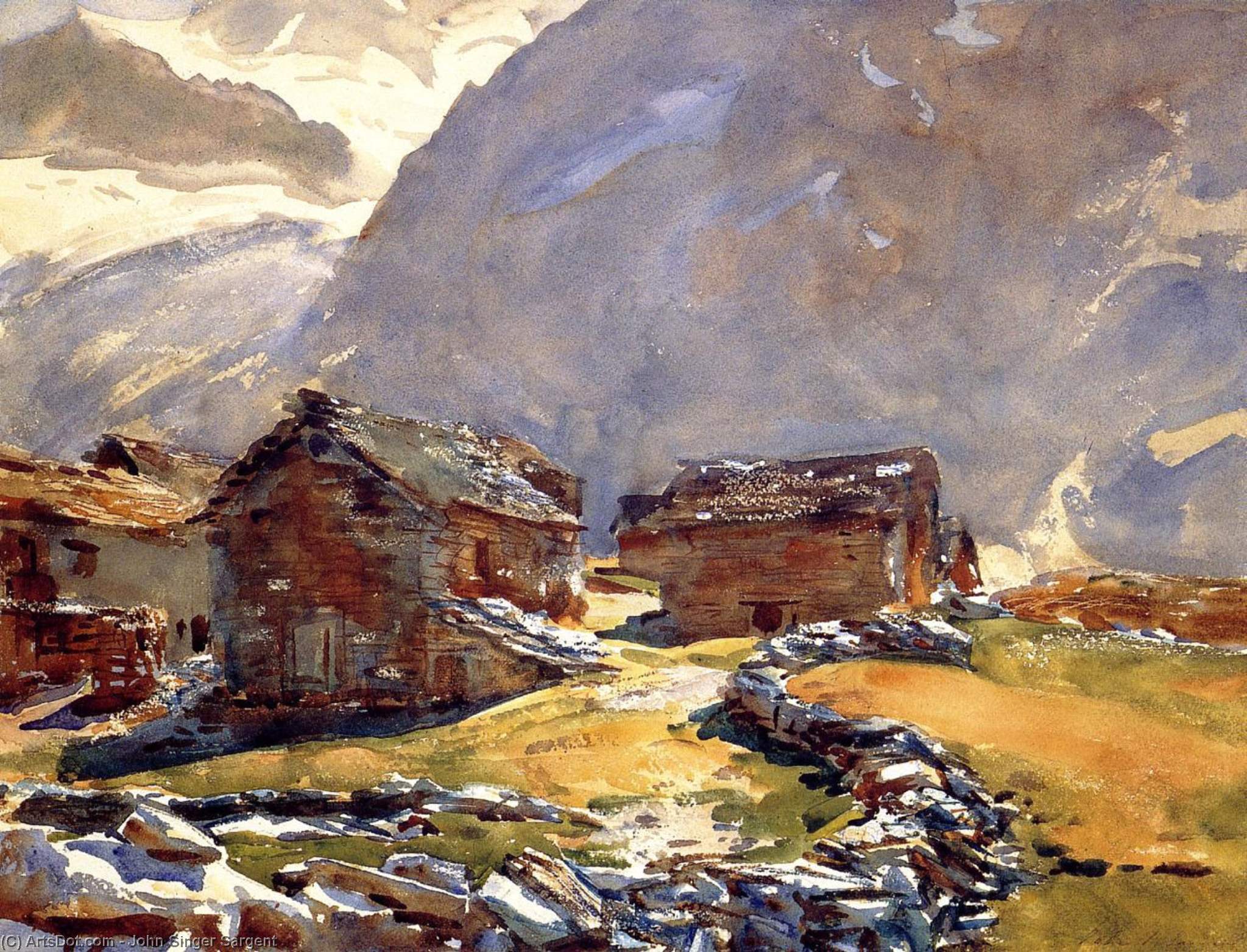 Simplon Pass Chalets — John Singer Sargent