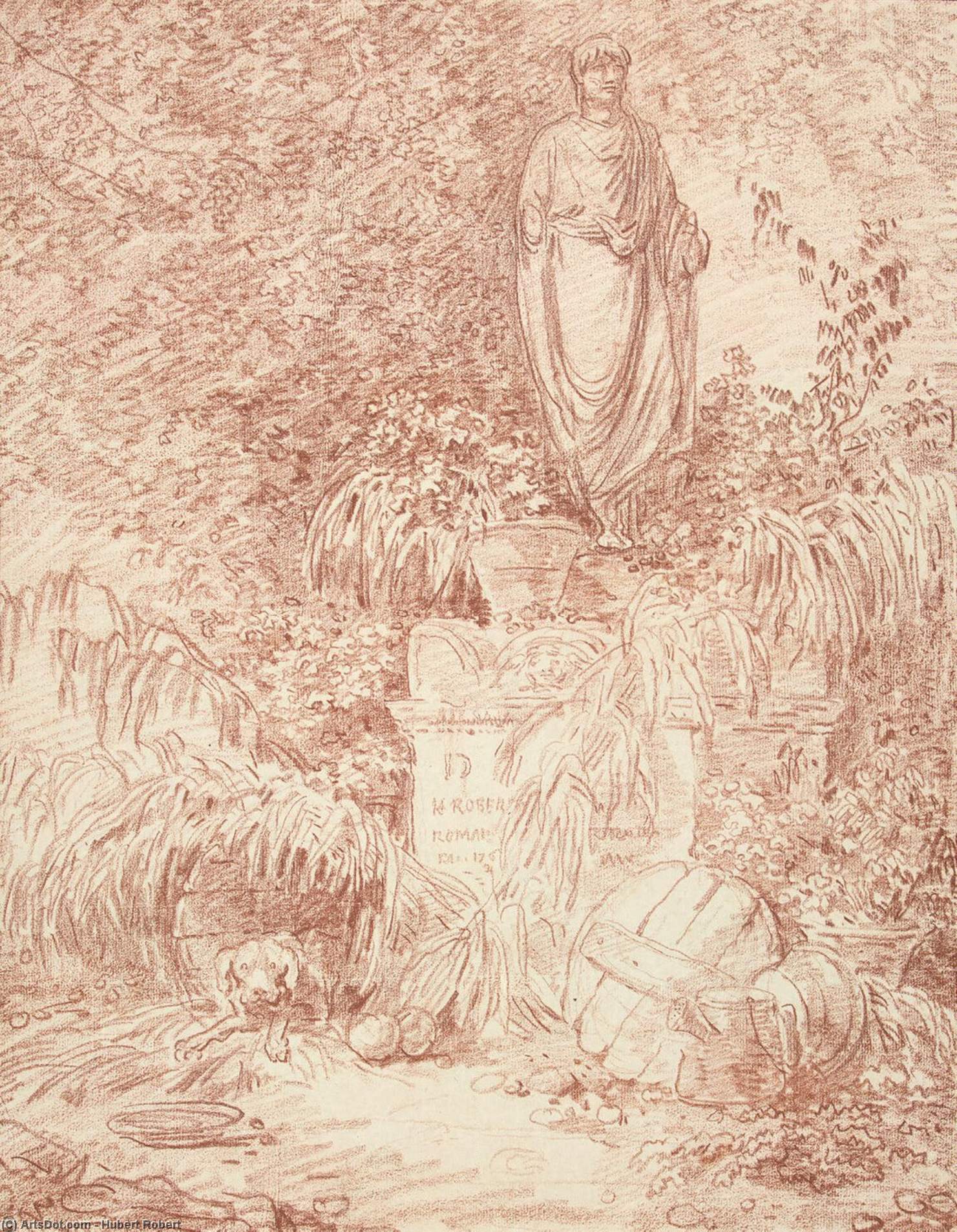 Corner Of A Park — Hubert Robert