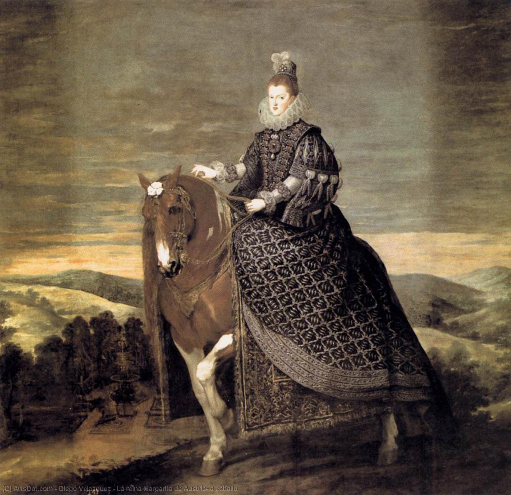La Reina Margarita De Austria, A Caballo — Diego Velázquez
