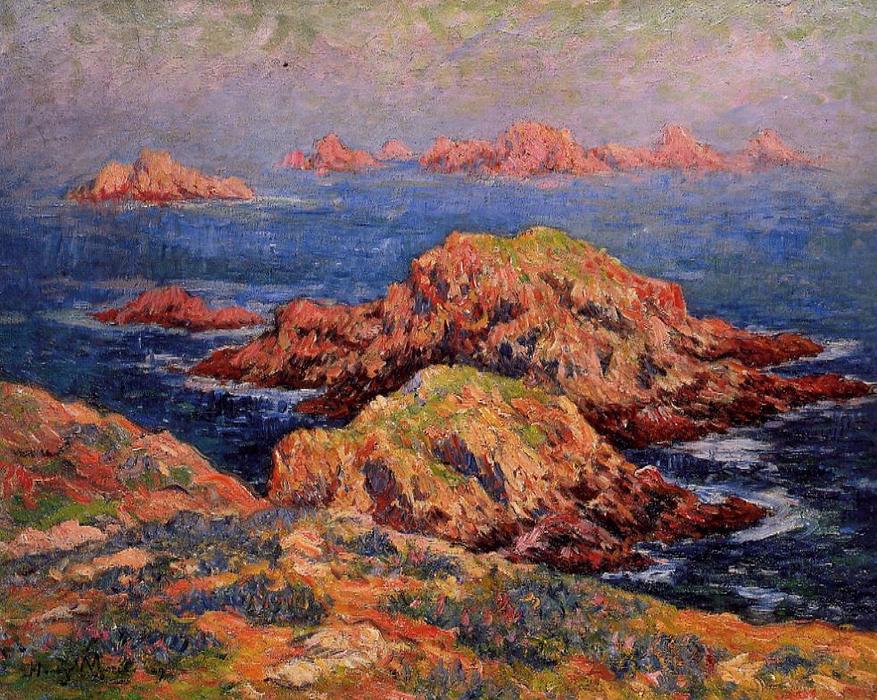The Red Rocks At Ouessant — Henri Moret