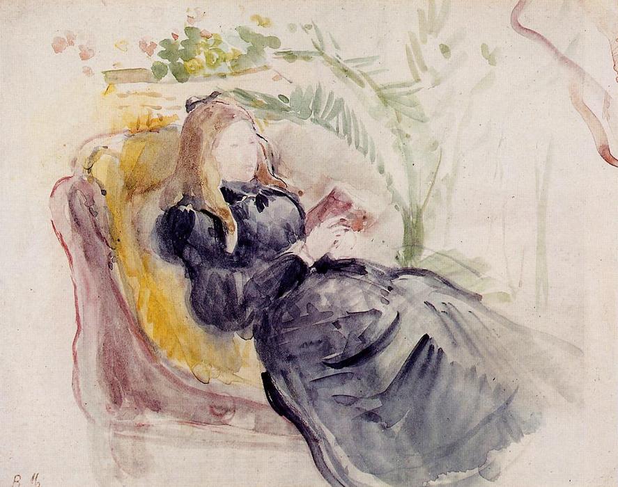 Julie Manet, Reading In A Chaise Lounge — Berthe Morisot