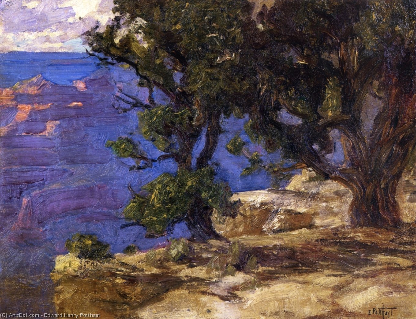 Grand Canyon Trees And Rocks — Edward Henry Potthast