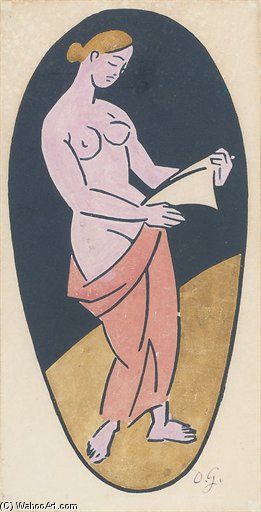 Standing Draped Nude — Duncan Grant