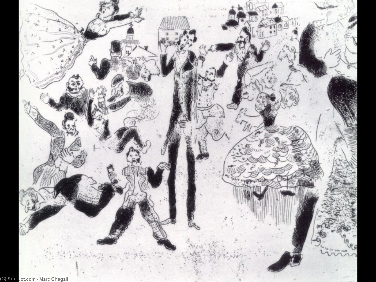 Banquet Degenerates Into Brawl — Marc Chagall