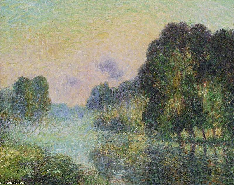 By The Eure River . Fog Effect — Gustave Loiseau