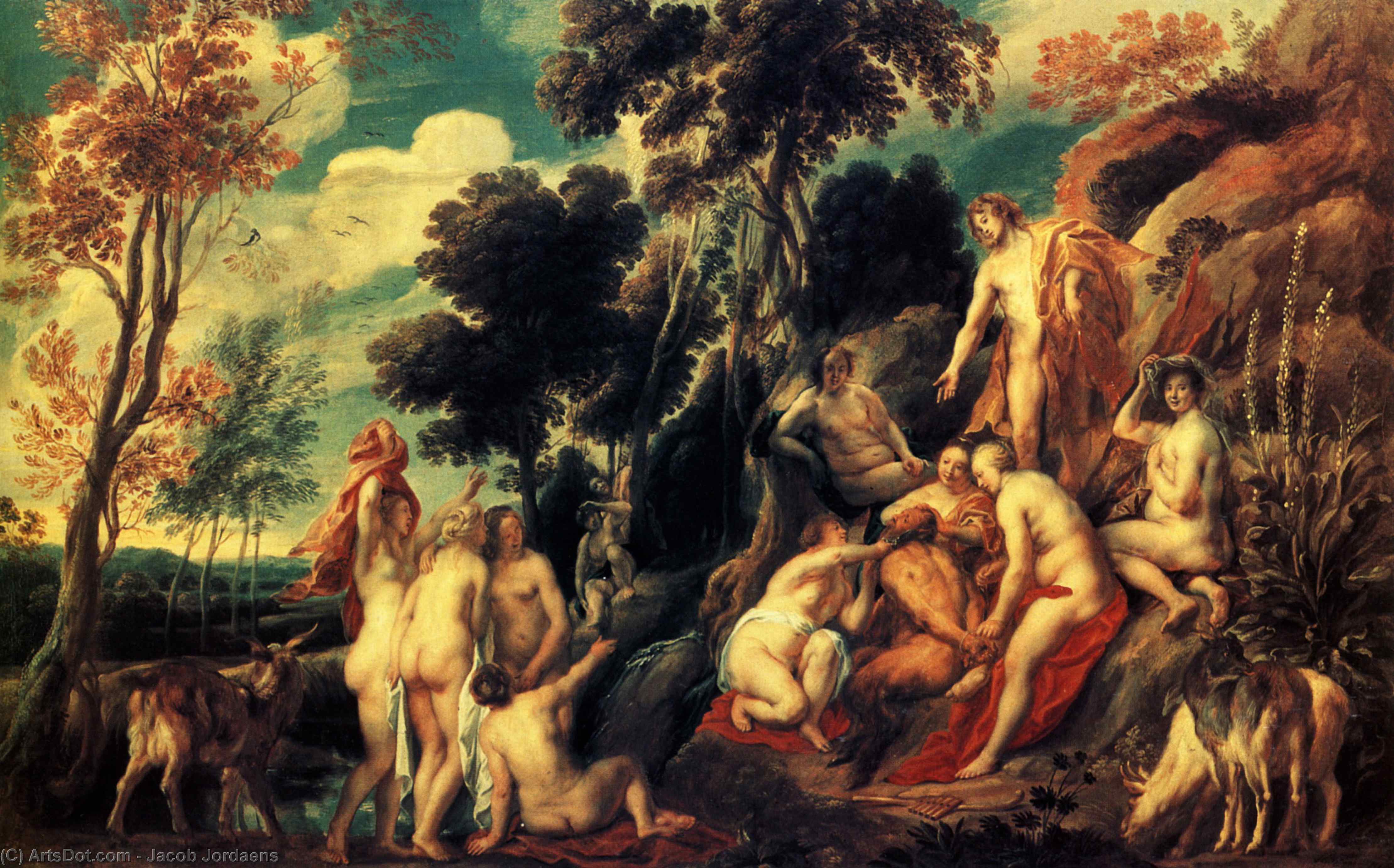 Pan Punished By The Nymphs — Jacob Jordaens