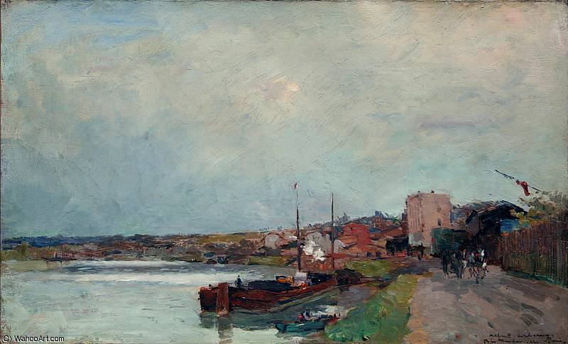 The Seine At Bas Meudon — Albert-charles Lebourg
