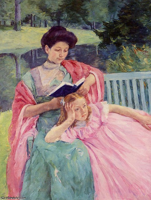 Auguste Reading To Her Daughter — Mary Stevenson Cassatt