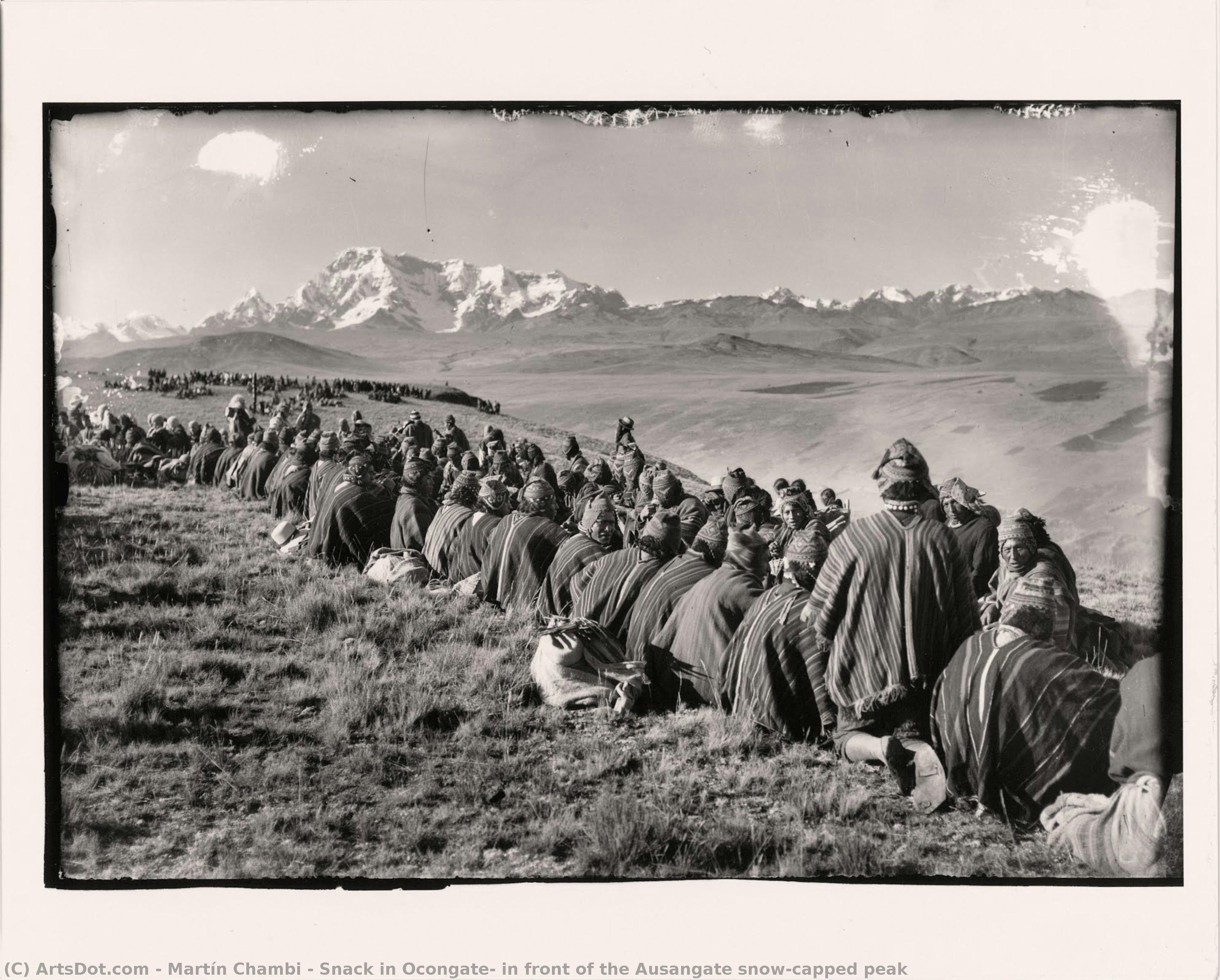 Snack In Ocongate, In Front Of The Ausangate Snow-capped Peak — Martín Chambi
