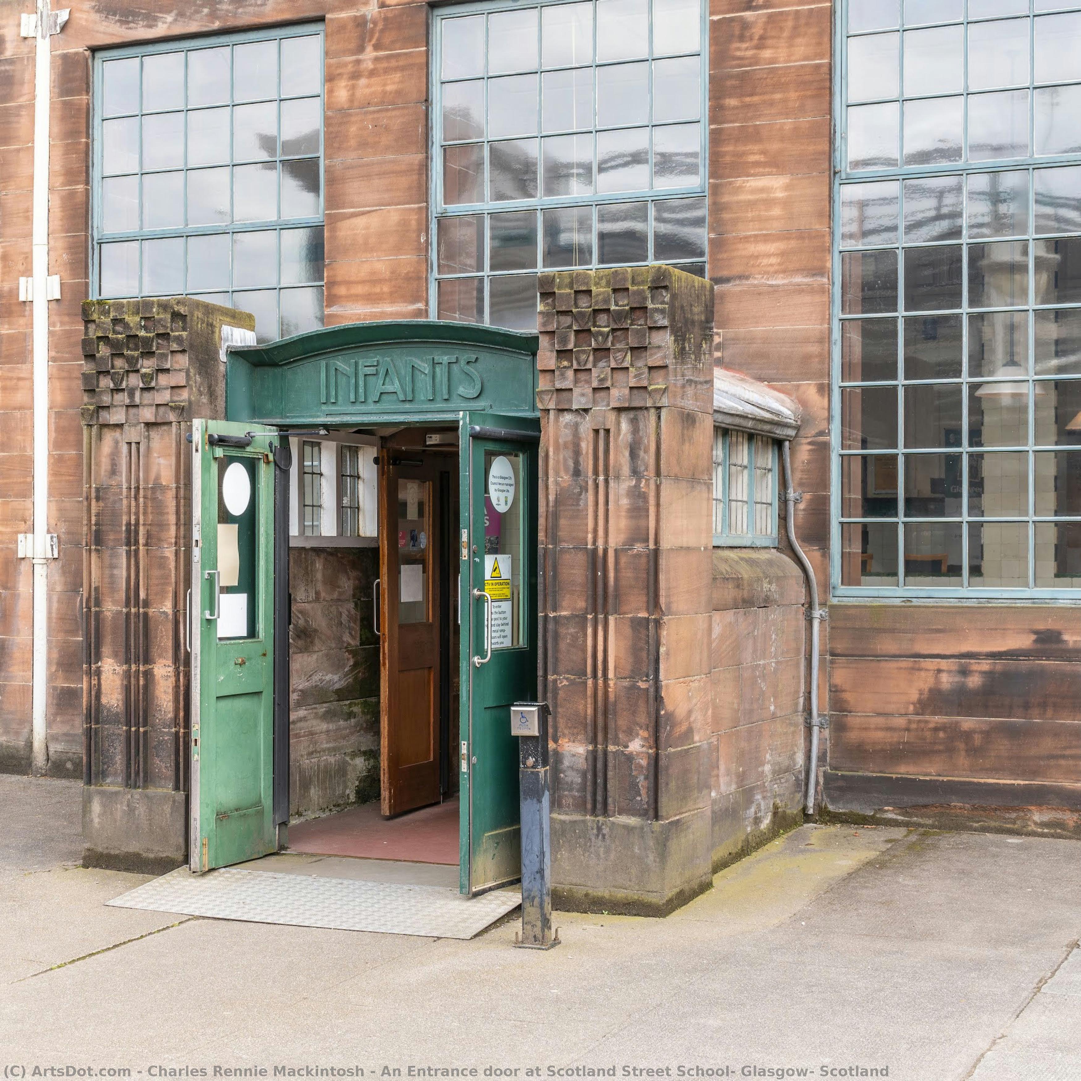 An Entrance Door At Scotland Street School, Glasgow, Scotland — Charles Rennie Mackintosh