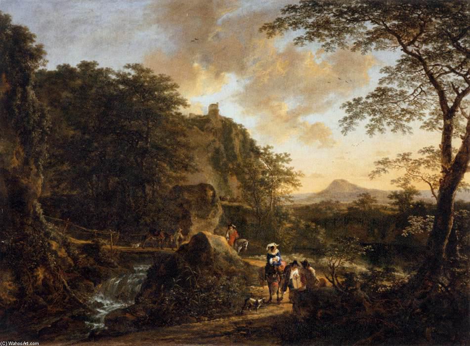 Landscape With A Peasant Woman On A Mule — Jan Both