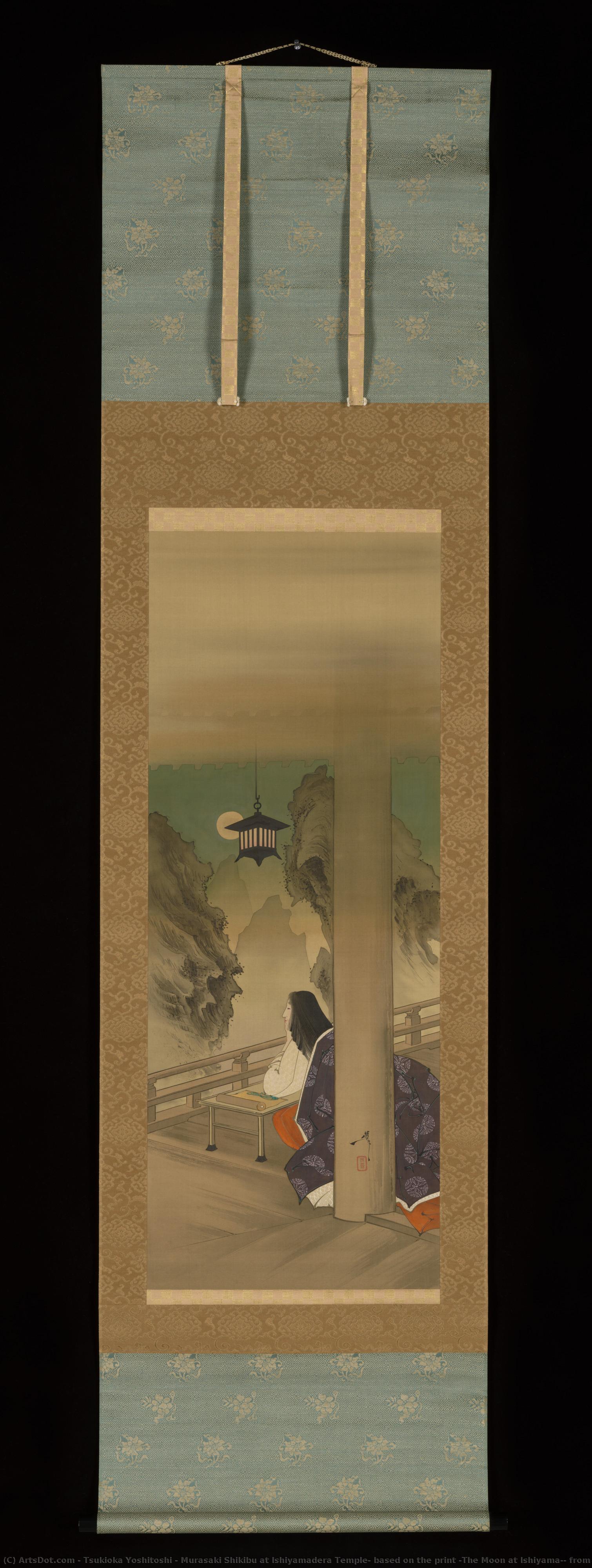 Murasaki Shikibu At Ishiyamadera Temple, Based On The Print “the Moon At Ishiyama,” From The Series One Hundred Aspects Of The Moon (tsuki Hyakushi: Ishiyama No Tsuki) — Tsukioka Yoshitoshi