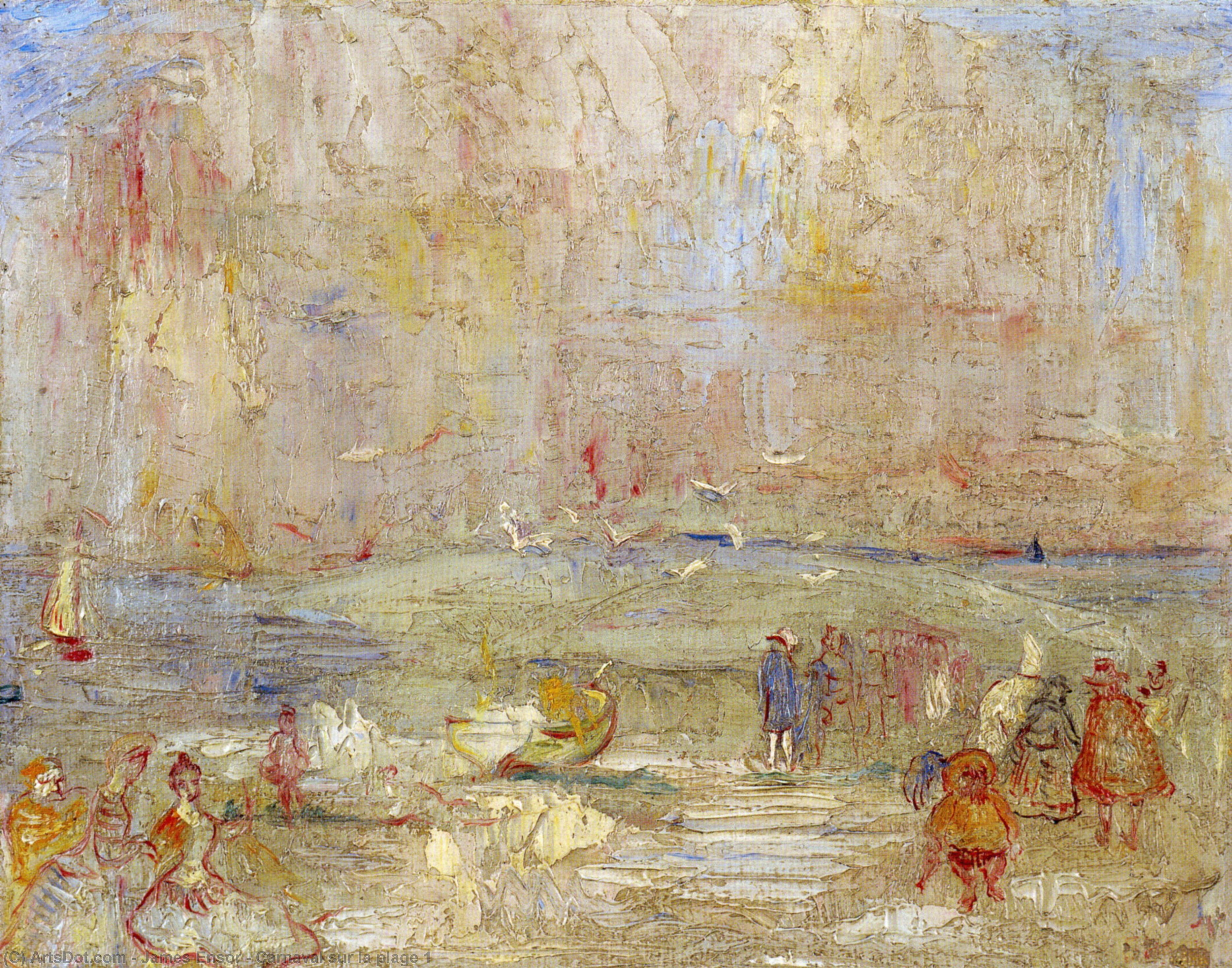 Carnaval Sur La Plage 1 — James Ensor