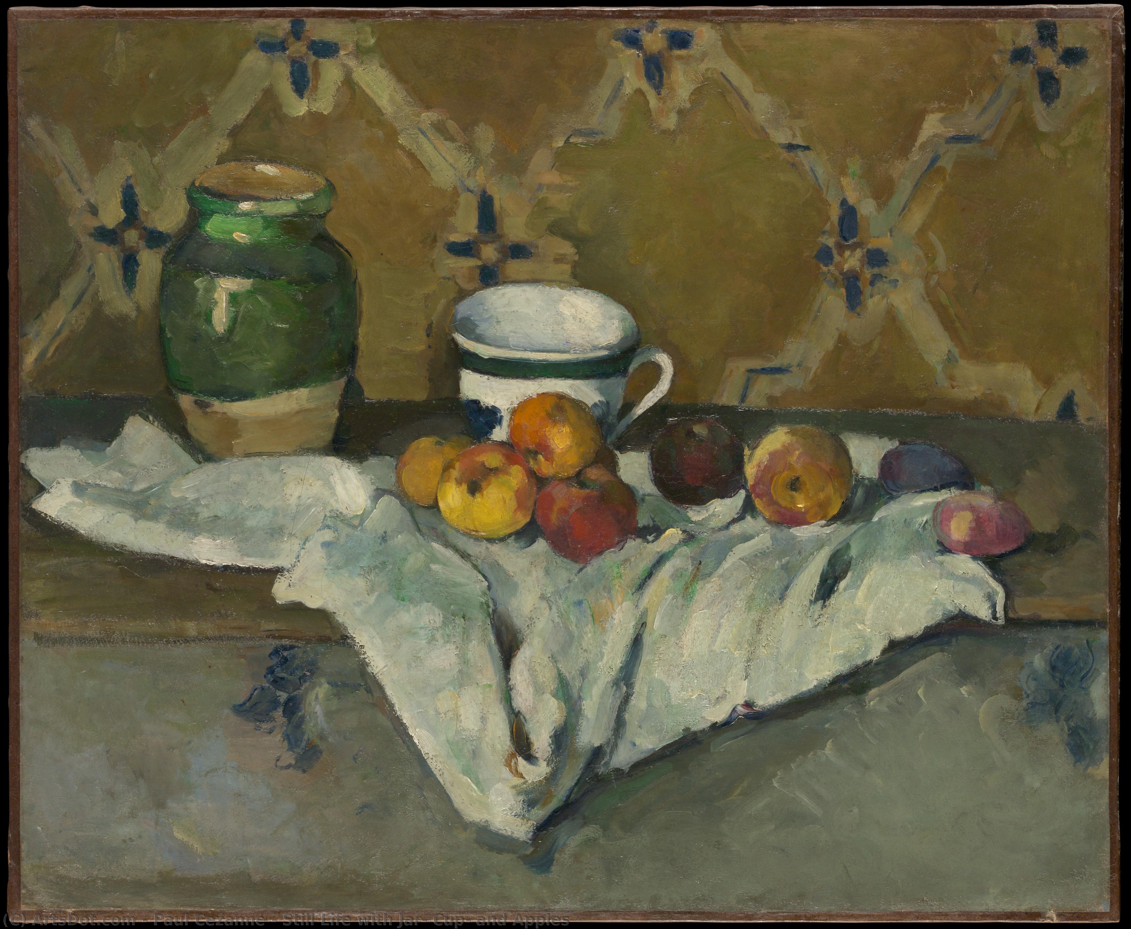 Still Life With Jar, Cup, And Apples — Paul Cézanne
