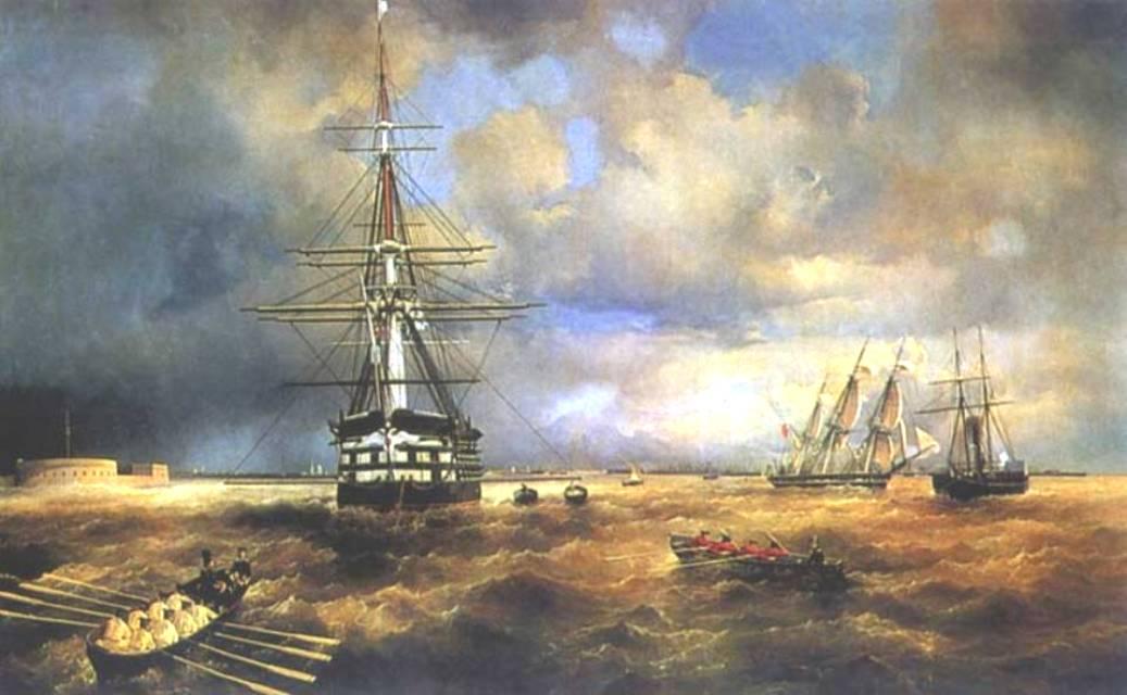 The Roads At Kronstadt. — Ivan Konstantinovich Aivazovsky