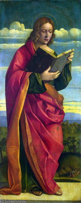A Youthful Saint Reading — Girolamo Da Santacroce