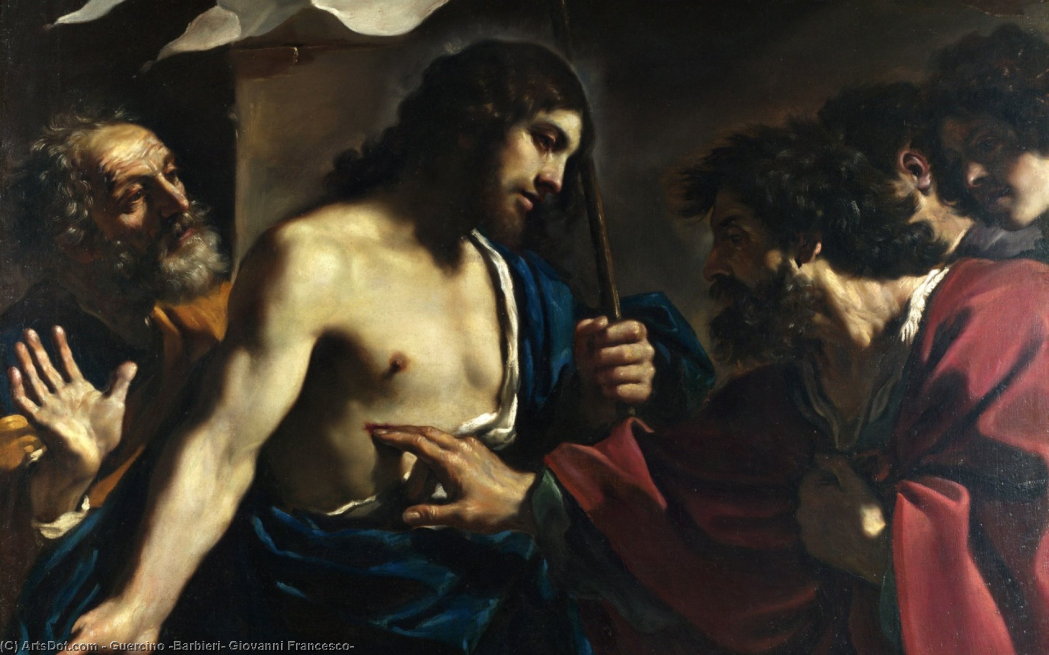The Incredulity Of Saint Thomas — Guercino