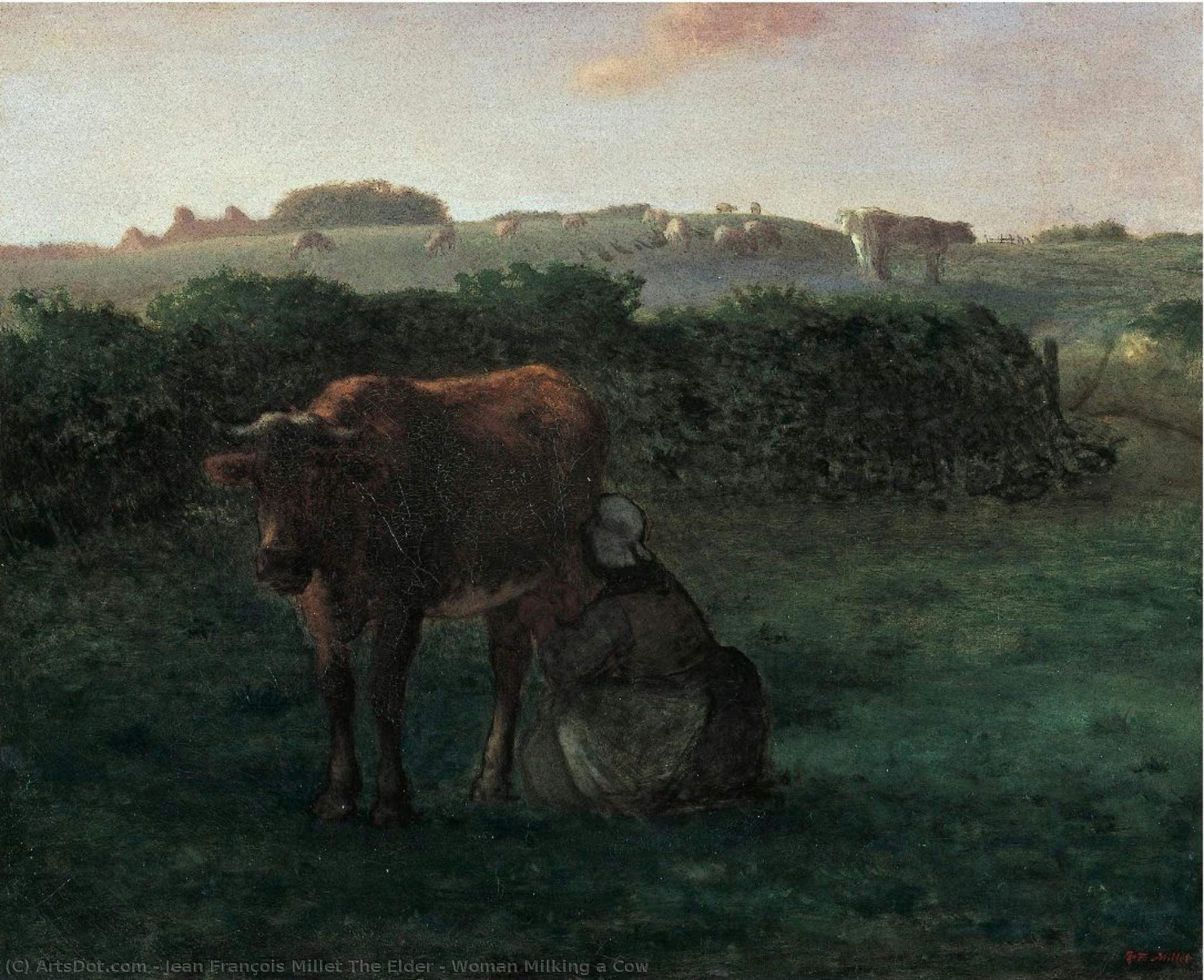Woman Milking A Cow — Jean François Millet The Elder
