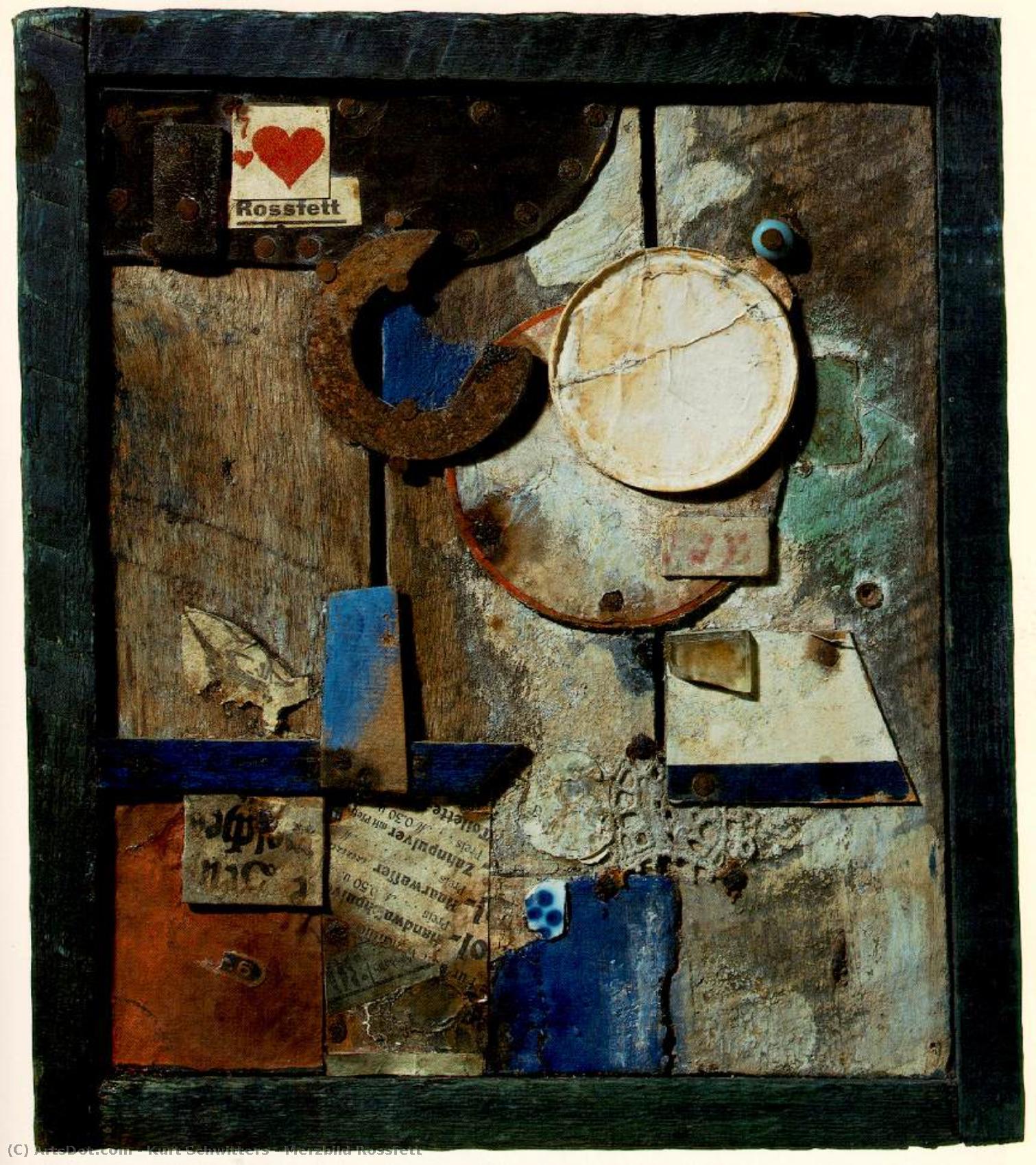Merzbild Rossfett — Kurt Schwitters