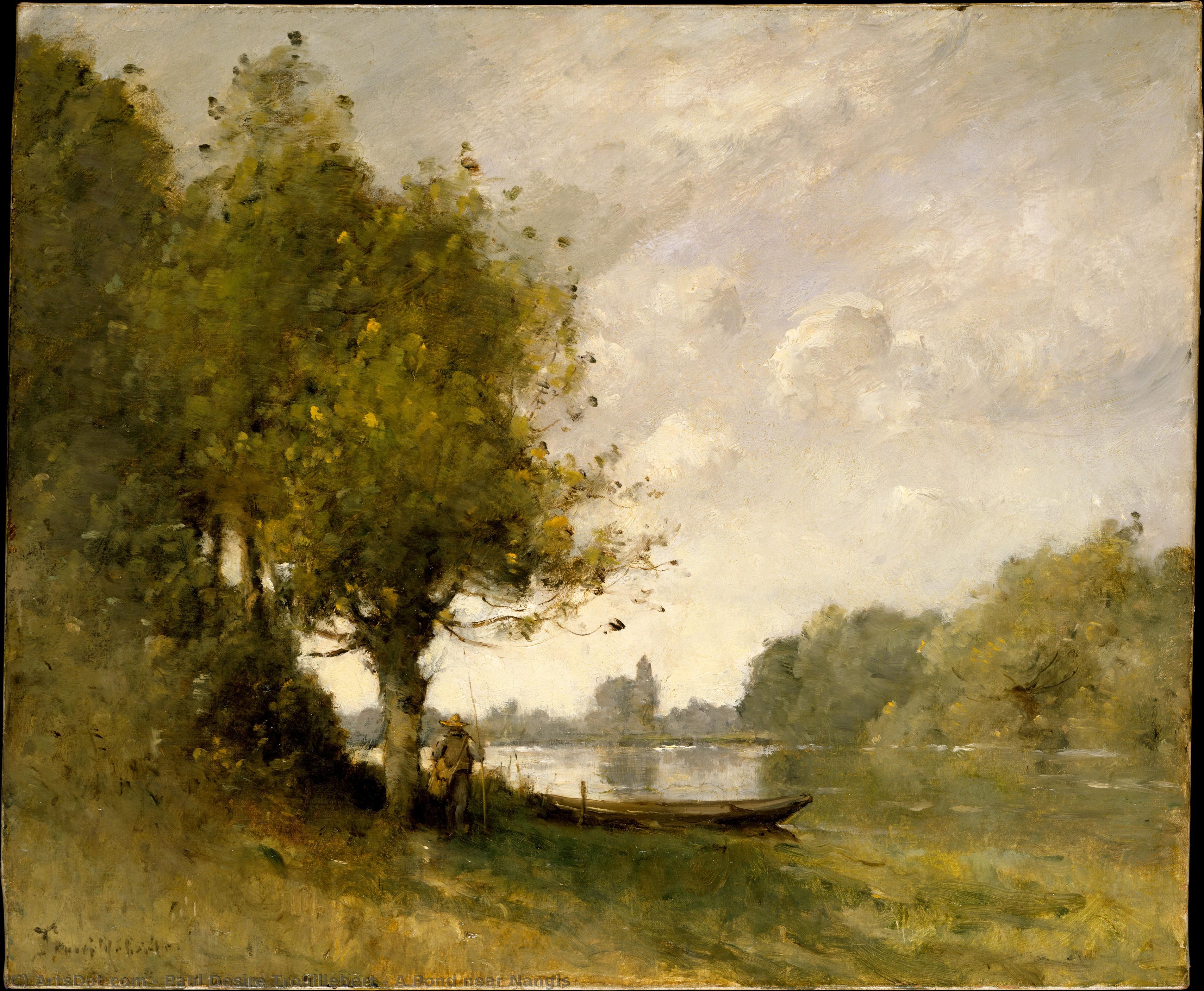 A Pond Near Nangis — Paul Désiré Trouillebert
